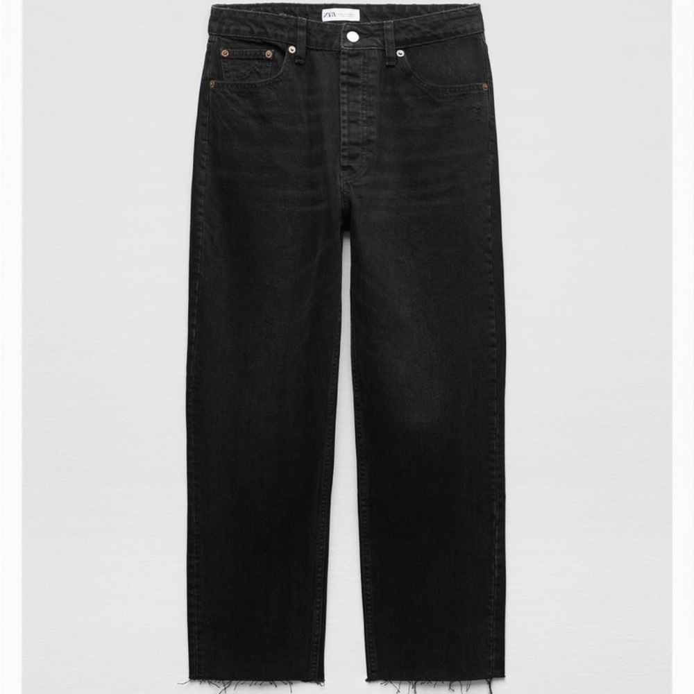 Zara straight jeans black